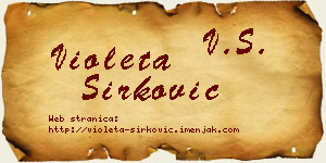 Violeta Sirković vizit kartica